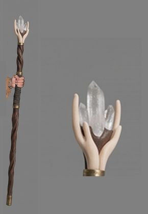 Chais Stab · Requisiten-Blatt mit drei Bergkristallen